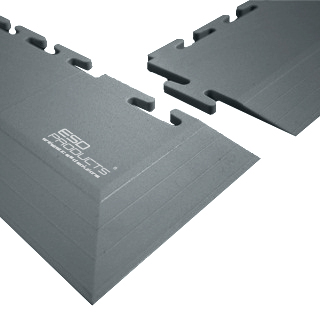 ESD Puzzle Corner LOCK-TILE CONSTAT Cut Milled Grey 140x140x7mm